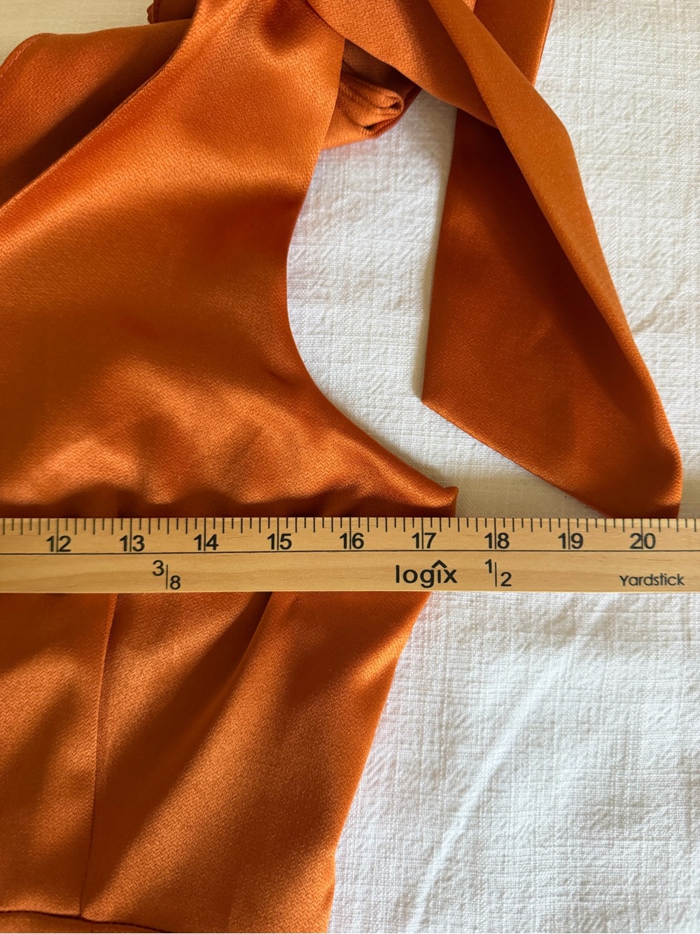 Satin Tie-Shoulder Strap in Burnt Orange Maxi Dress - Picture 7 of 9